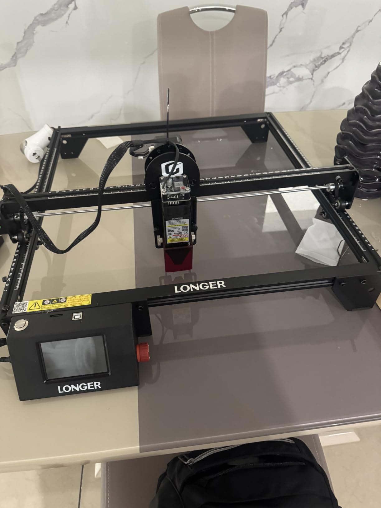 LONGER Laser Engraver Ray5 10W, 60W DIY Cutter and Engraving Machine with 3.5
