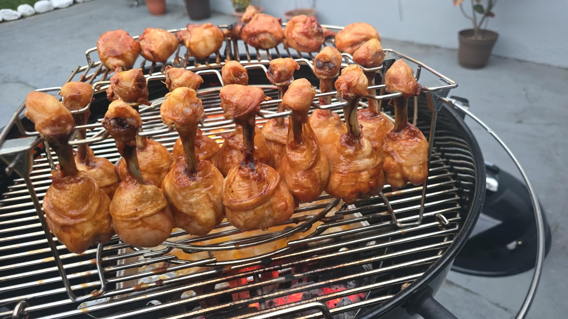 RTT Chicken Leg and Wing Rack for Grill Smoker Oven - Easy to Use 14 Slots Chicken Leg Rack - High Grade Stainless Steel Chicken Wing Rack Chicken Drumstick Holder for Perfect Cook (2 Packs) customer photo 1