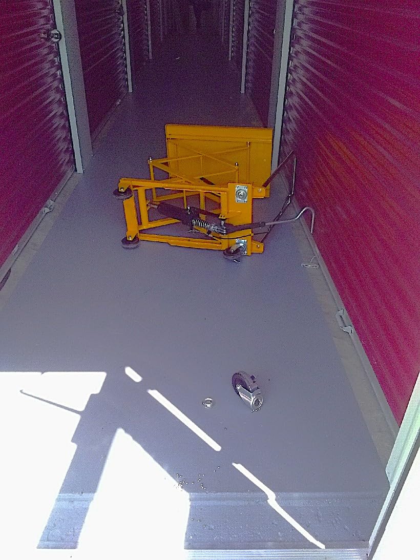 SPECRAFT 770 Lbs Hydraulic Lift Table Cart | 59 In Max Height, Double-Scissor Lift, 4 Wheels, Non-Slip Platform, Material Handling Equipment, Orange customer photo 2