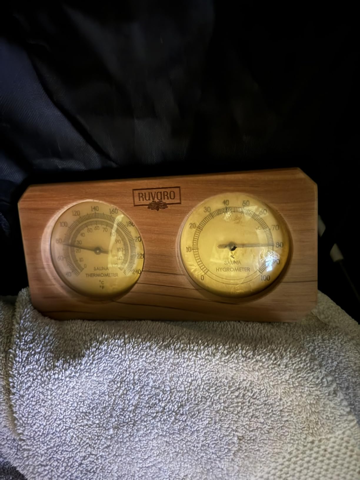 Sauna Thermometer Hygrometer - Cedar Temperature & Humidity Gauge | 2-in-1 Glass Dial, Fahrenheit & Celsius Scale, Manual Calibration, Heat & Moisture Monitoring, Premium Sauna Accessories customer photo 2