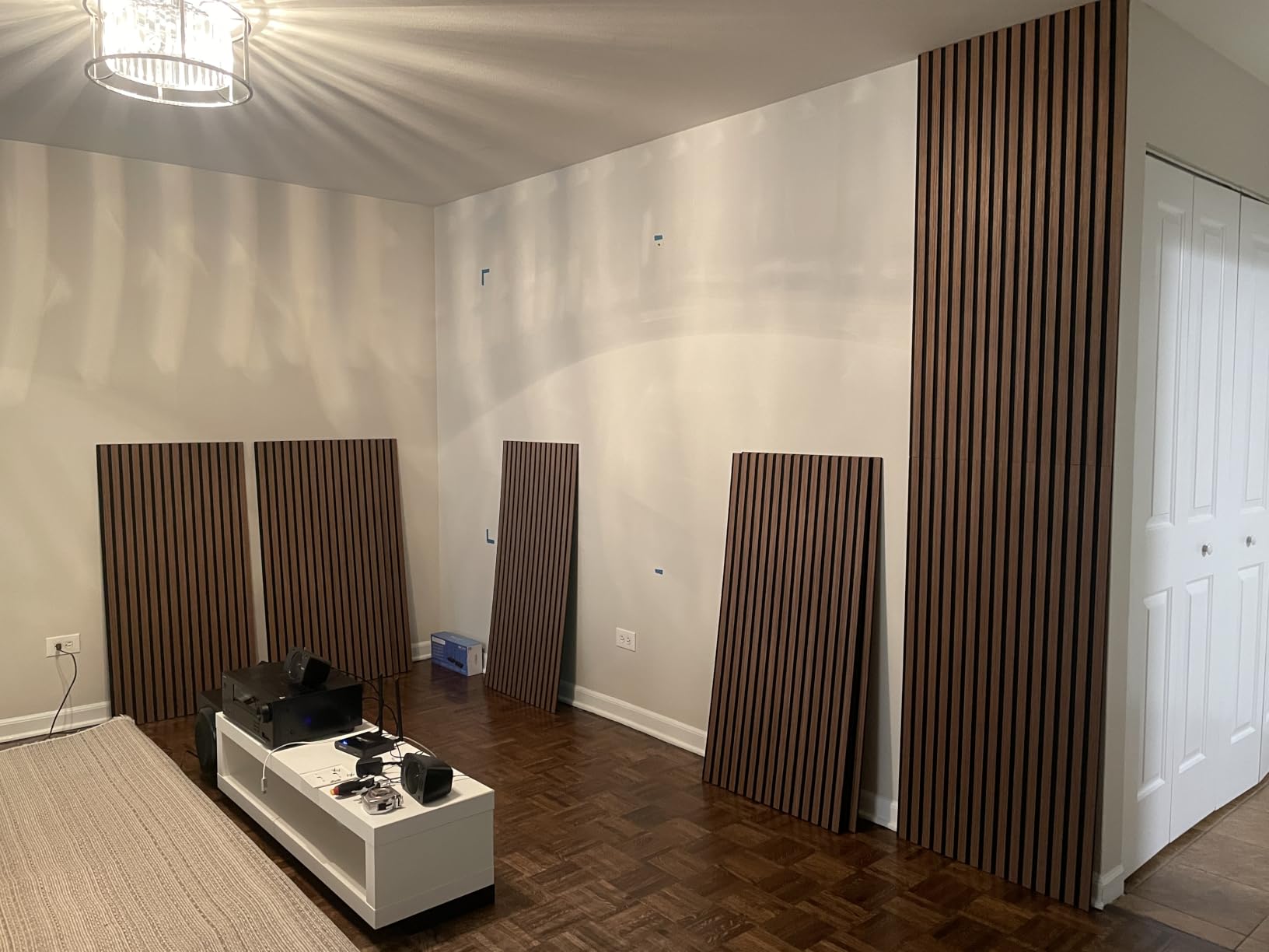 TONOR Wood Slatwall Panels, 4 Pack 47.2