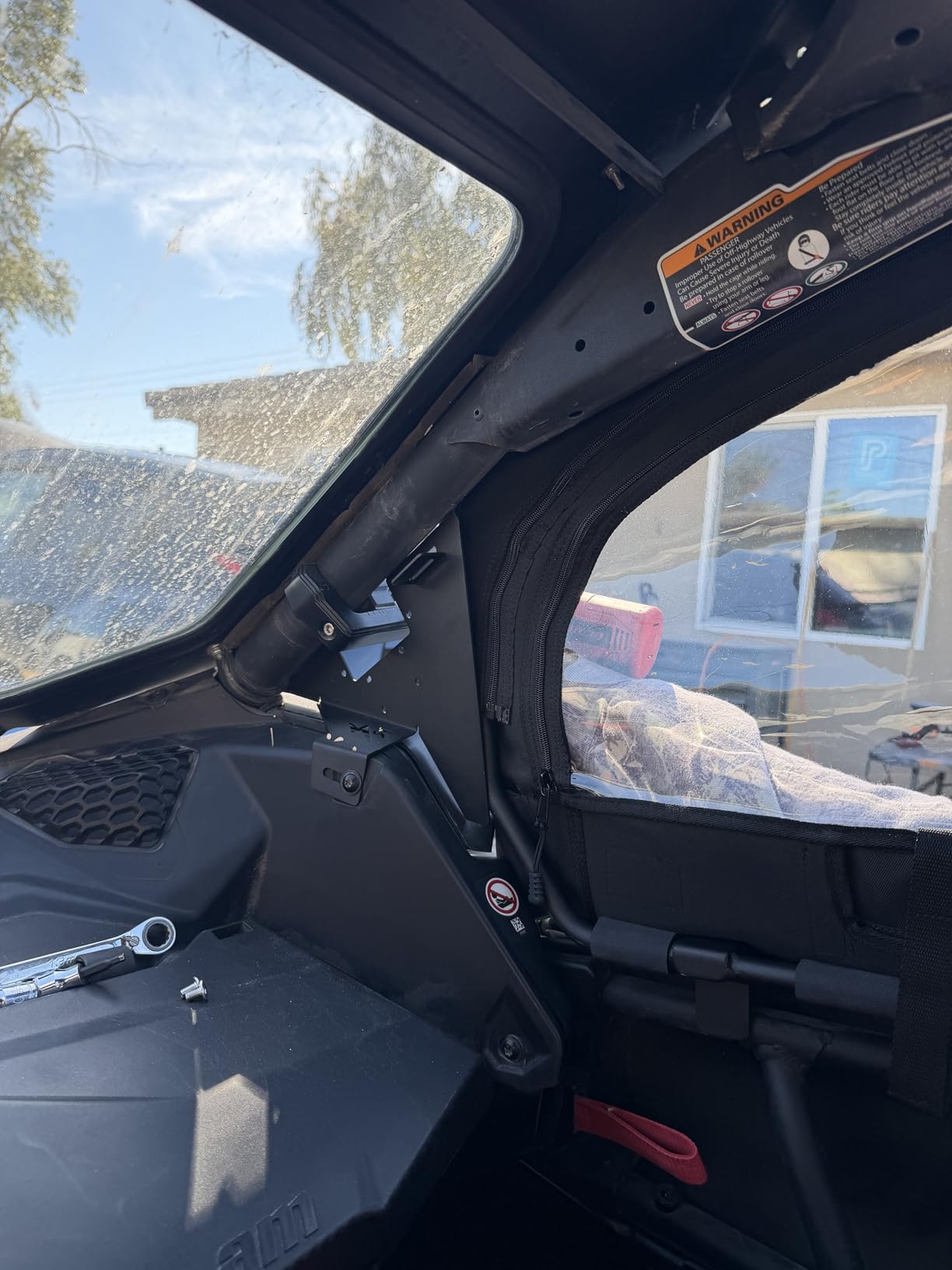 X3 Cab Enclosure with Steel Frame 2017-2026 900D Fabric | Upgraded YKK Zipper Track, Roll-up Upper Door Windows, Better Seal, Freeze Resistant, Compatible with Can-Am Maverick X3 customer photo 2