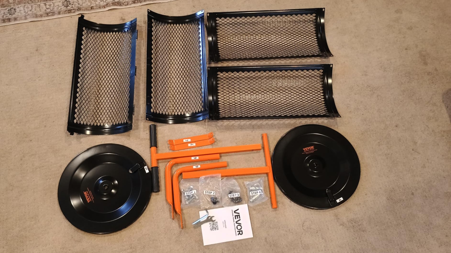 VEVOR Broadcast Spreader, 50LBS Capacity, Drop Spreader with Hopper Grate, 18 in Spreading Width & 30 Settings, 10 in All Terrain Tires customer photo 2