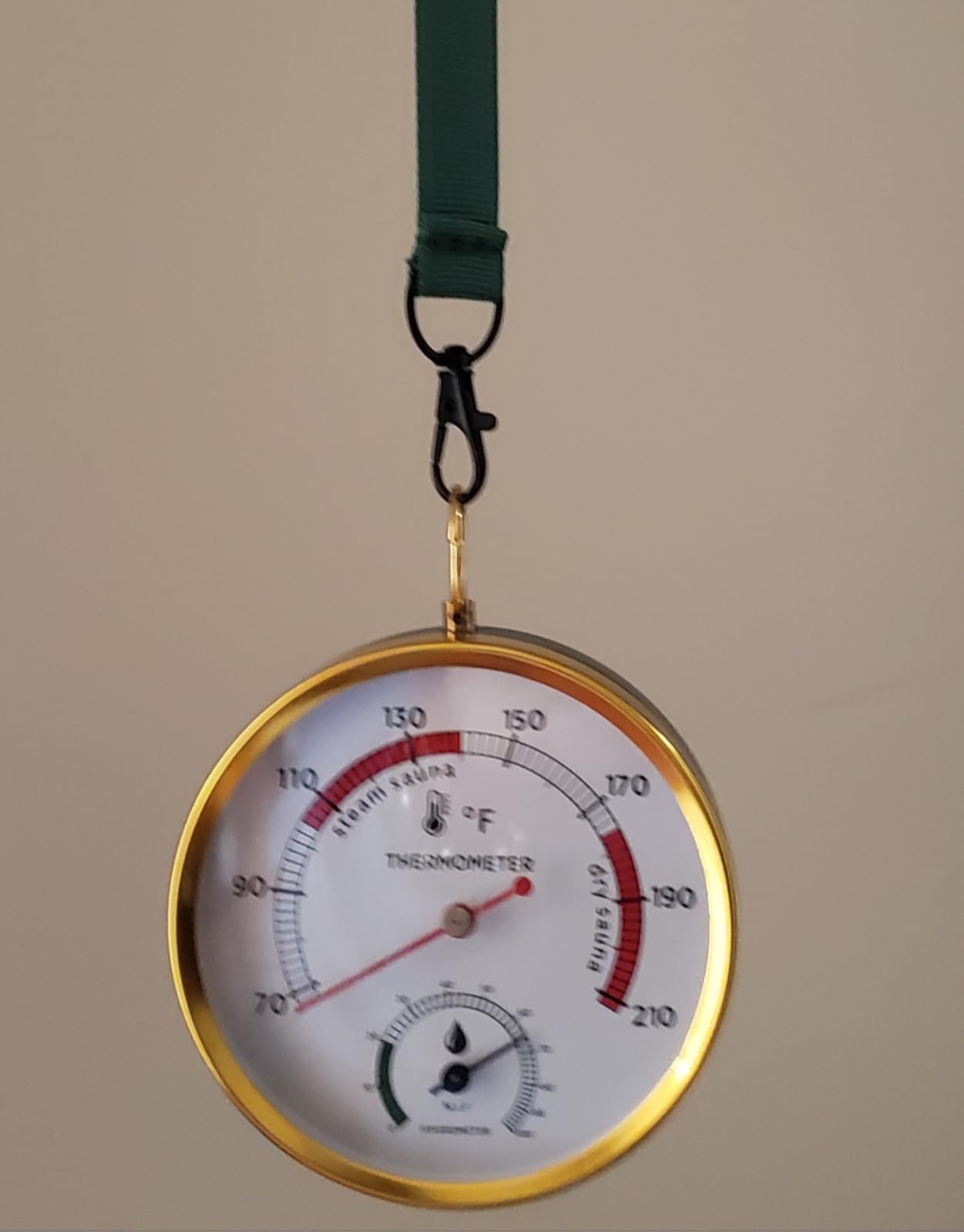 Andelov Sauna Thermometer and Hygrometer (Fahrenheit) with Lanyard Mount, Portable Temperature & Humidity Monitor for Steam Sauna Tent, Infrared/Outdoor/Indoor/Home Sauna Accessories customer photo 1