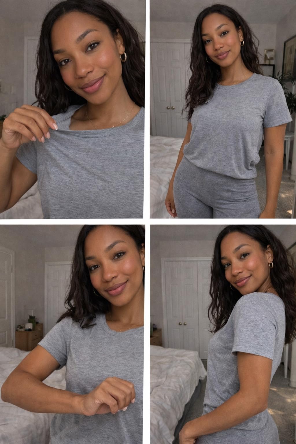 ZOOSIXX 2 Piece Sets for Women Summer - Oversized T-Shirt and Biker Shorts Lounge Sets Matching Outfit for Travel Casual customer photo 2