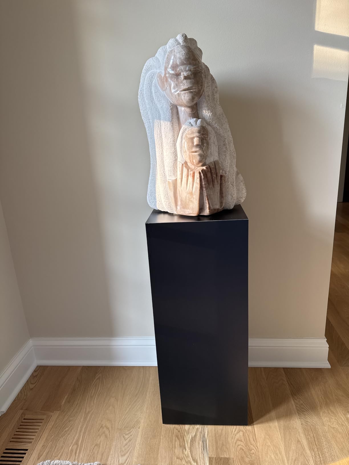 shopPOPdisplays Black Laminate Display Pedestal - Fully Assembled - Museum-Quality for Sculptures, Retail Displays, Trophies with Matte Finish - 200 lb. Capacity (12