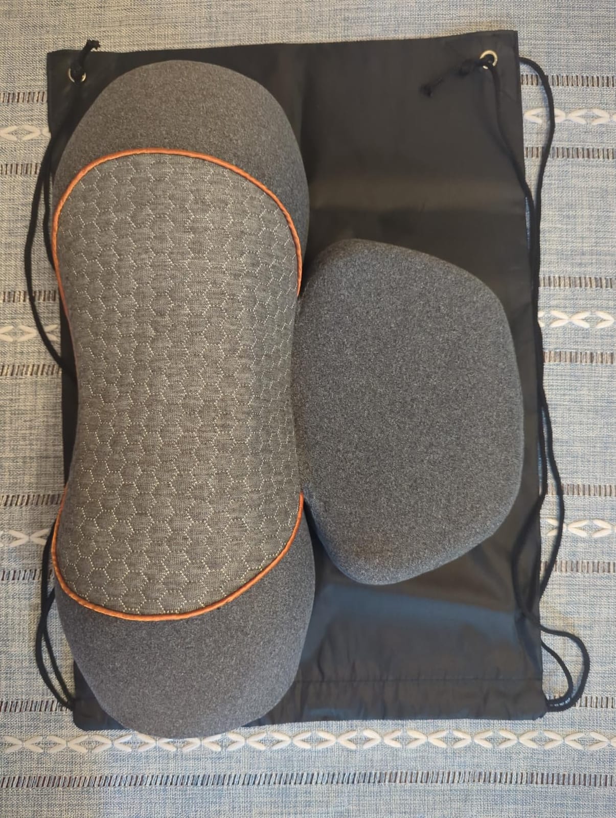 Upalled Cordless Heated Neck Massager Pillow for Pain Relief Deep Tissue | 3-in-1 Rechargeable Neck Cervical Traction Device with Heat, Massage, Electric Stretch, Ergonomic Shoulder Relaxer, Grey customer photo 2