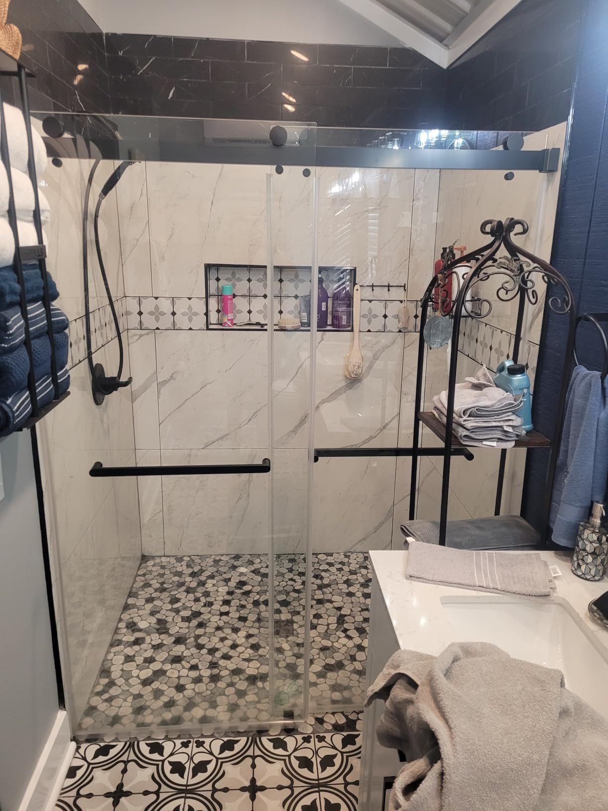 Frameless Stainless Steel Sliding Shower Door, 56-60