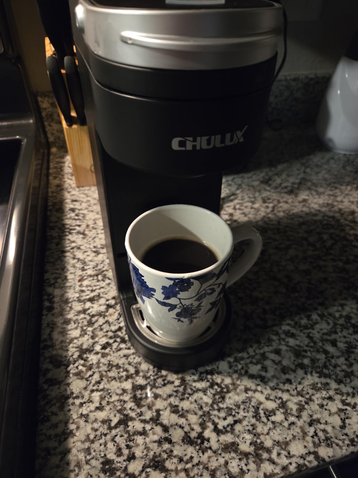 Slim Single Serve Coffee Maker for K Cup, One Cup Design, Matte Navy customer photo 1