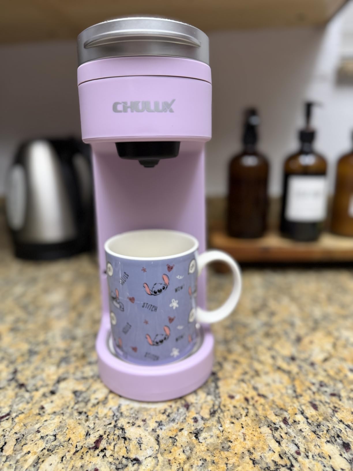 Slim Single Serve Coffee Maker for K Cup, One Cup Design, Matte Navy customer photo 2