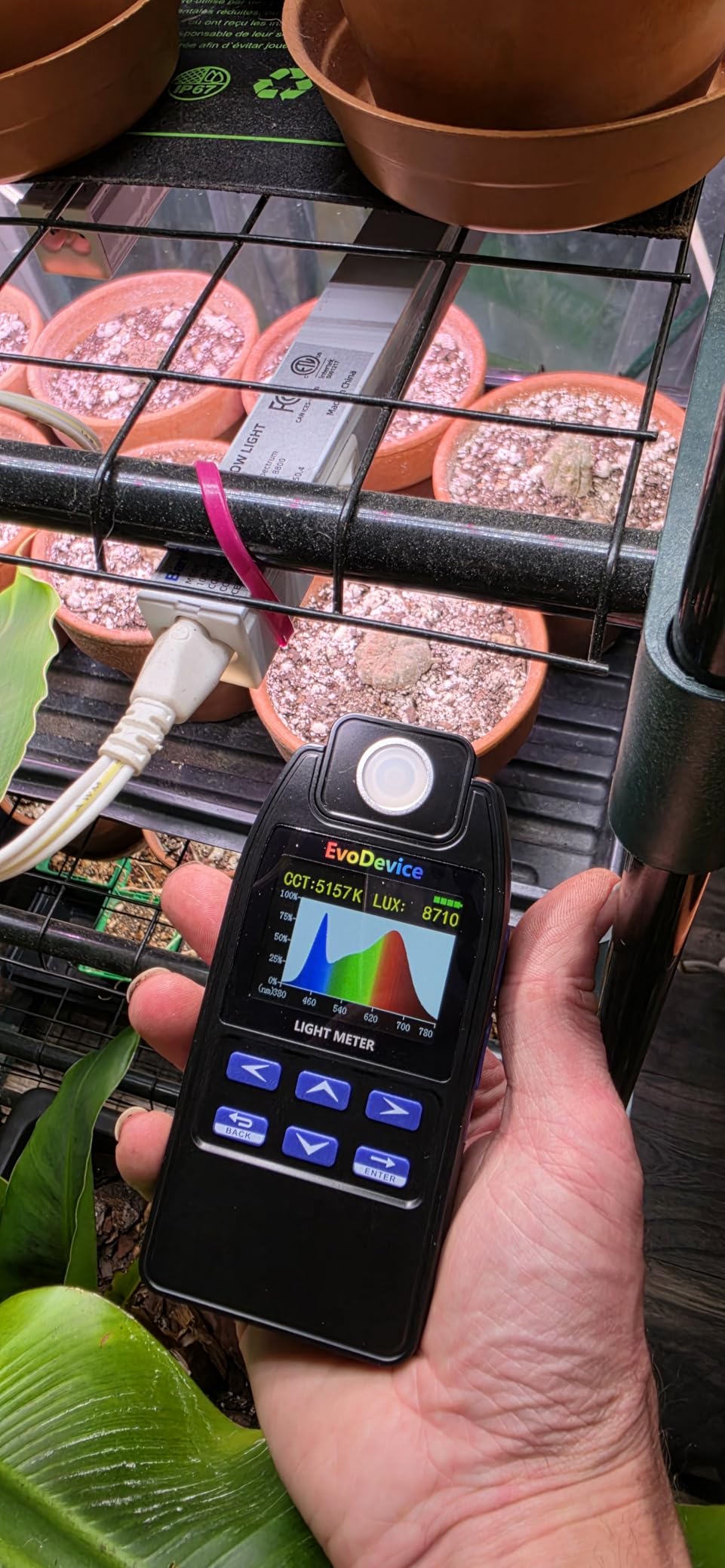E130 Light Meter - Accurate Lux & Color Temperature (CCT) for Any Light Source, 99-Point Light Mapping, Hold Freeze, Spectrum Mode Accurate for 420/450nm White LEDs customer photo 1
