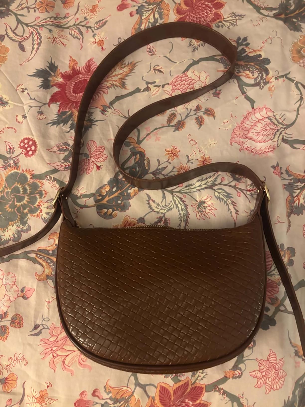 Purses for Women Woven Crescent Shoulder Bag 2PC Vegan Leather Hobo Crossbody Handbag with Small Matching Bag customer photo 1