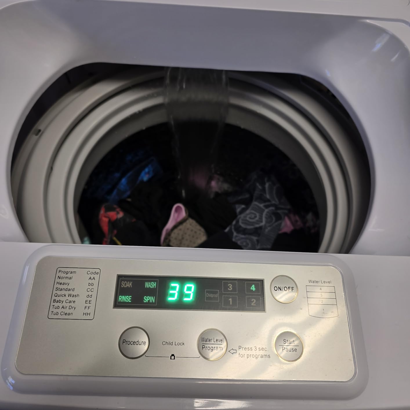 Auertech 35 lbs Washing Machine, Fully Automatic Portable Washer with LED Display, 12 Wash Cycles, 8 Water Levels, Large Capacity Washer and Spin Dryer Combo with Drain Pump for Apartment, Home customer photo 1