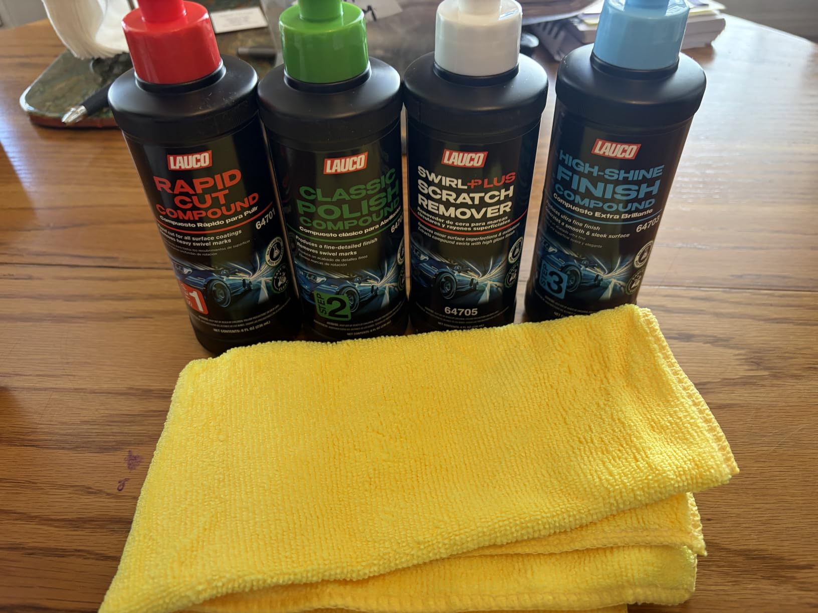 LAUCO Paint Correction Compounds Step 1, 2, 3, Swirl Remover 8oz Kits, with a Towel, Silicone-Free, Clear Coat Safe Scratch Remover, Swirl Correction & High Gloss Finishing customer photo 2