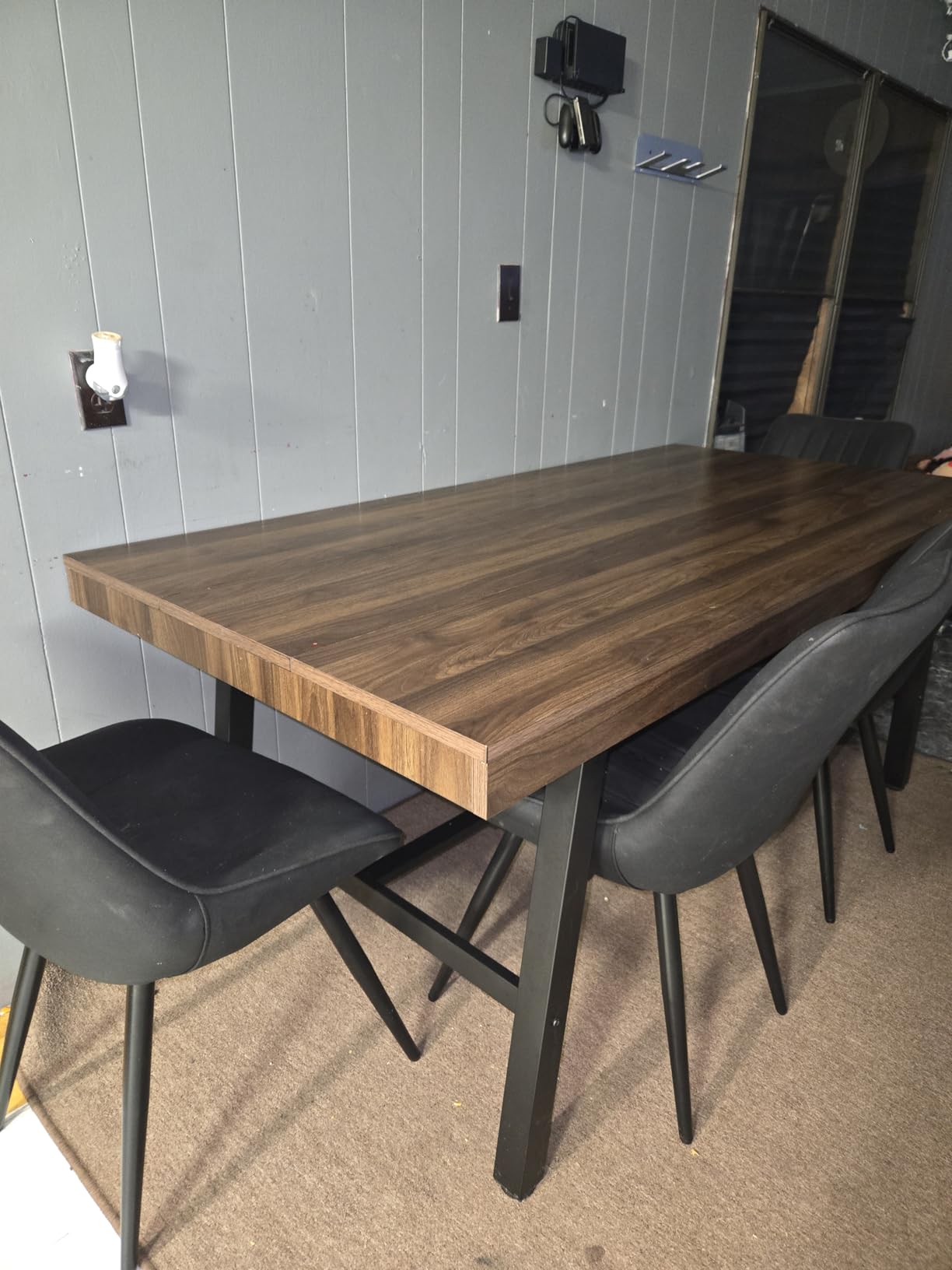 GarveeHome Industrial Dining Table for 8-10 People, 86.61
