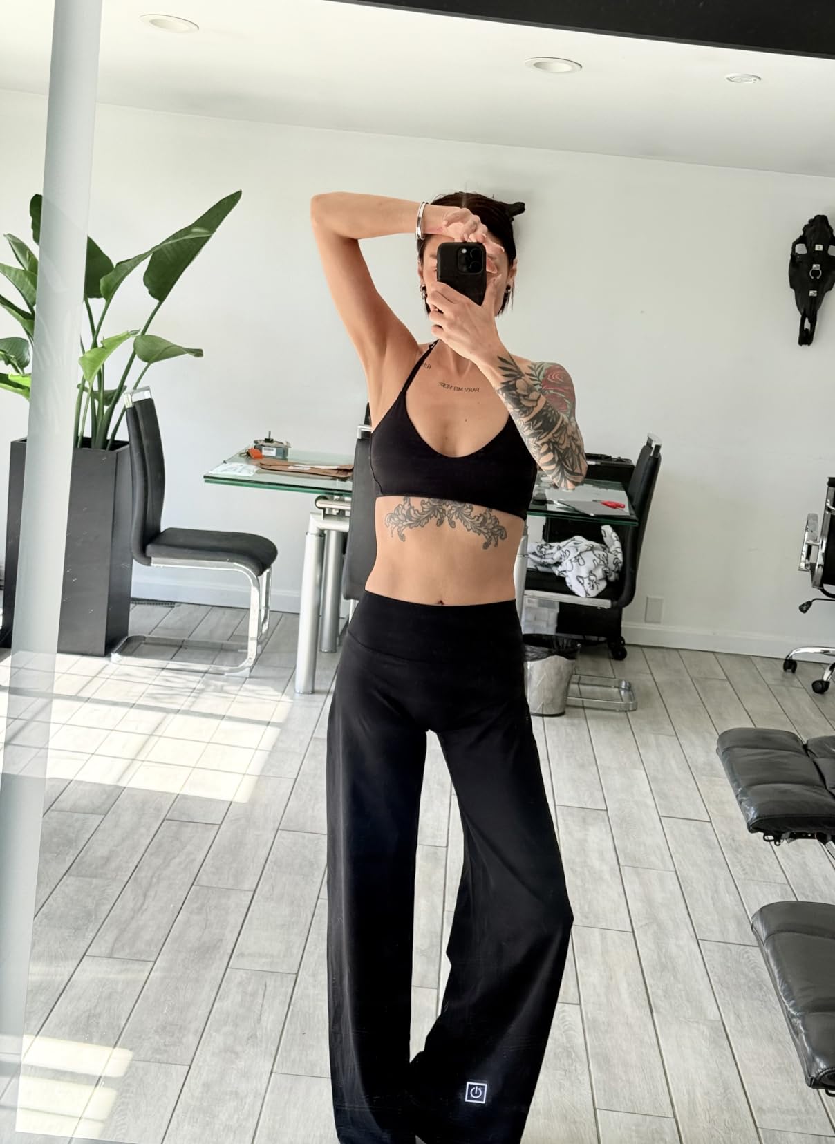 ABOCIW Workout Sets for Women Two Piece Yoga Pilates Outfits | V Neck Sports Bra, Adjustable Halter Strap, Straight Leg Yoga Pants,Matching Gym Set, Athletic Clothes Activewear customer photo 1