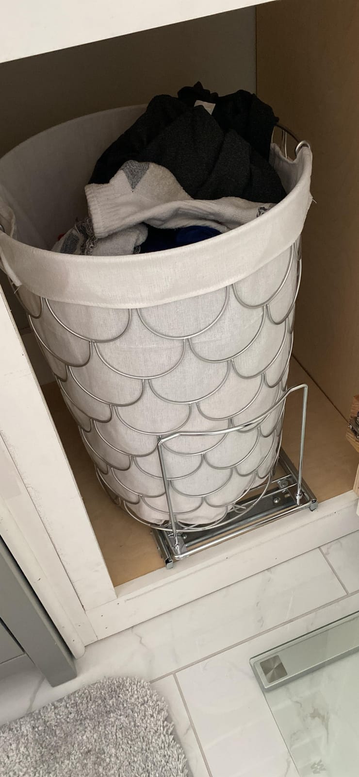 LYNK PROFESSIONAL Double Pull Out Trash Can Under Cabinet - Under Sink Trash Can Slider - Trash Can Slide Out Drawer - Sliding Pull Out for Kitchen Garbage Bin (Trash Cans Not Included) customer photo 2