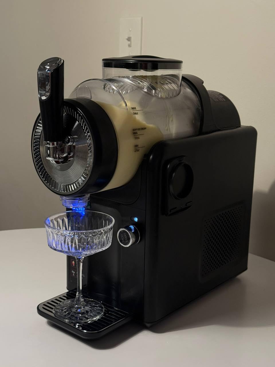 SYINTAO Slushie Machine for Home, No Ice Needed, Soft Serve Ice Cream Maker | LED Display, 5 one-touch presets for frozen cocktails and soft serve, 54 fl oz max fill and auto clean for effortless treats customer photo 1