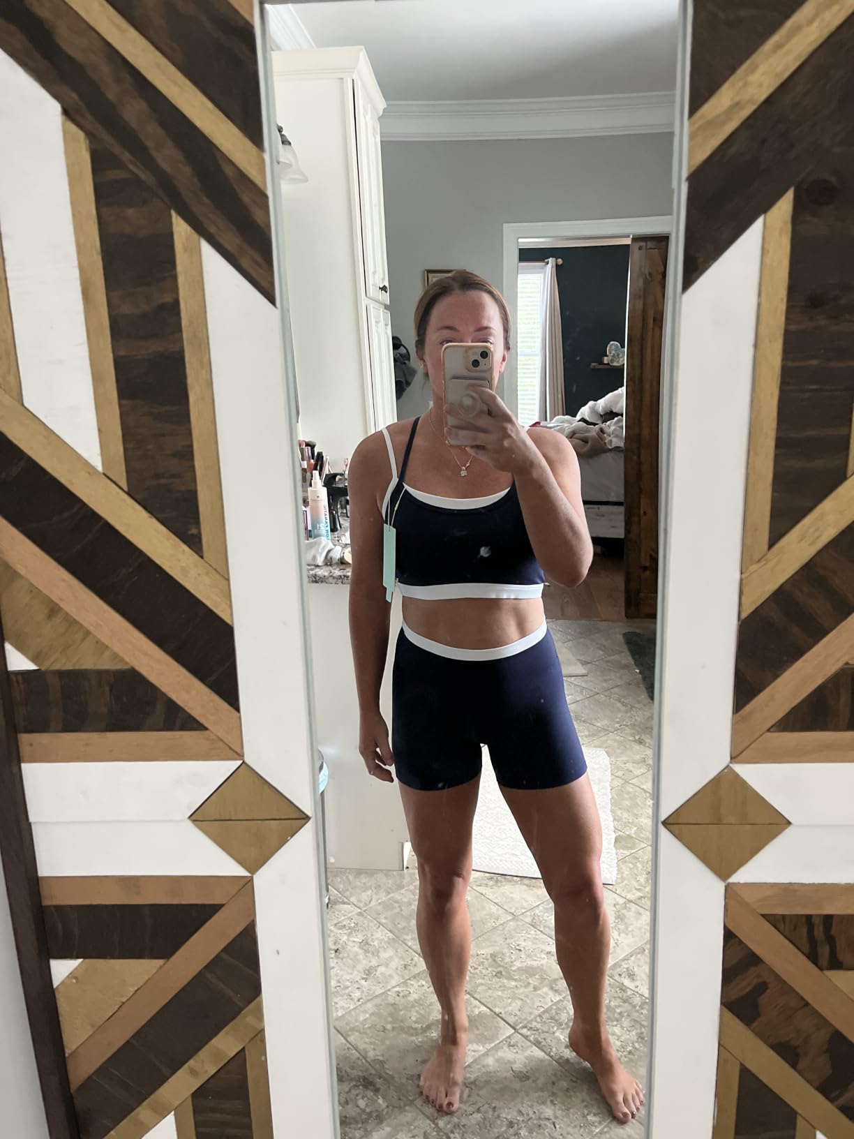 2 Pieces Workout Sets for Women,Seamless Athletic Short with Double Layer Sports Bra,Gym Matching Outfits customer photo 2