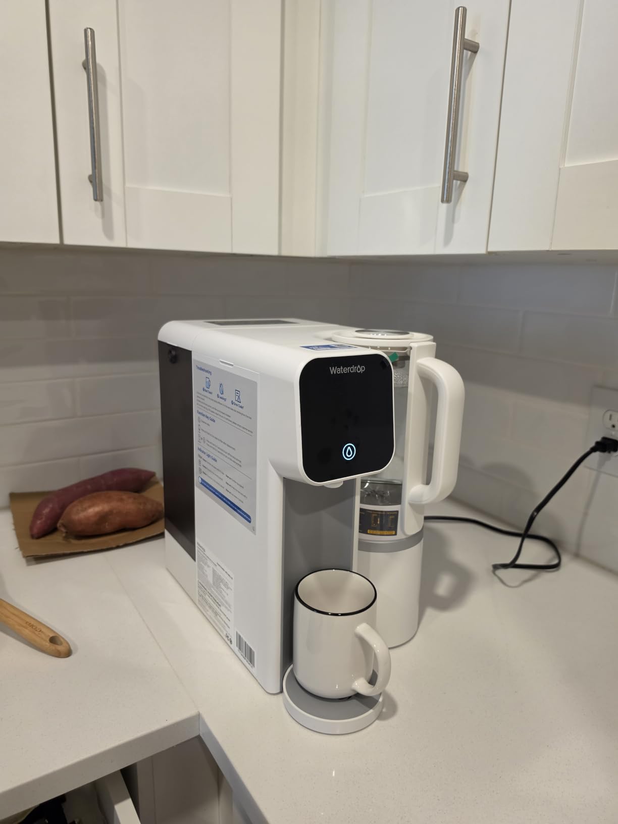 Waterdrop M6SL Mineral Reverse Osmosis Water Filter Countertop, Room-Temp | Glass Pitcher, NSF/ANSI 58 Certified, 8-Stage RO Filtration System, Reduce PFAS/TDS, 3:1 Pure to Drain, Installation-Free customer photo 1