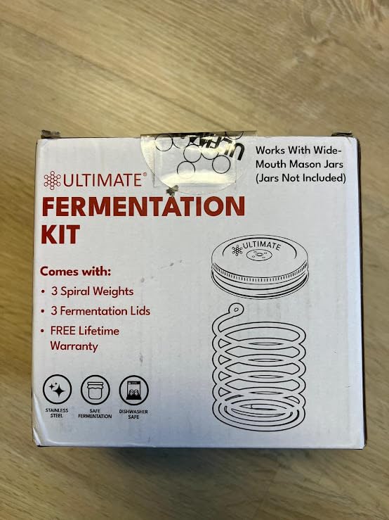 Ultimate Fermentation Kit to Make Probiotic Vegetables: Sauerkraut, Kimchi, Pickles w/FREE Digital Guide, 3 Fermenting Springs & Venting Lids for Easy Pickling in Wide Mouth Mason Jars (Not Included) customer photo 2