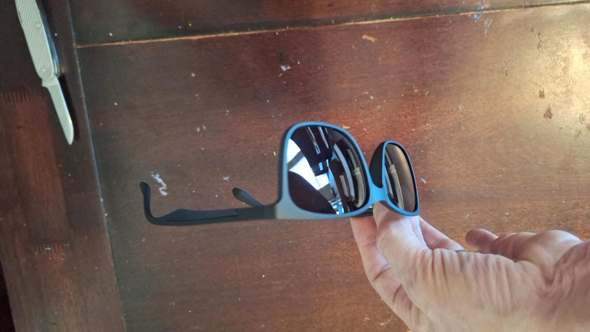 Photochromic Sunglasses for Men Women, Ultralight TR90 Aerolite Square Frame, UV400 Protection Driving Sunglasses customer photo 2