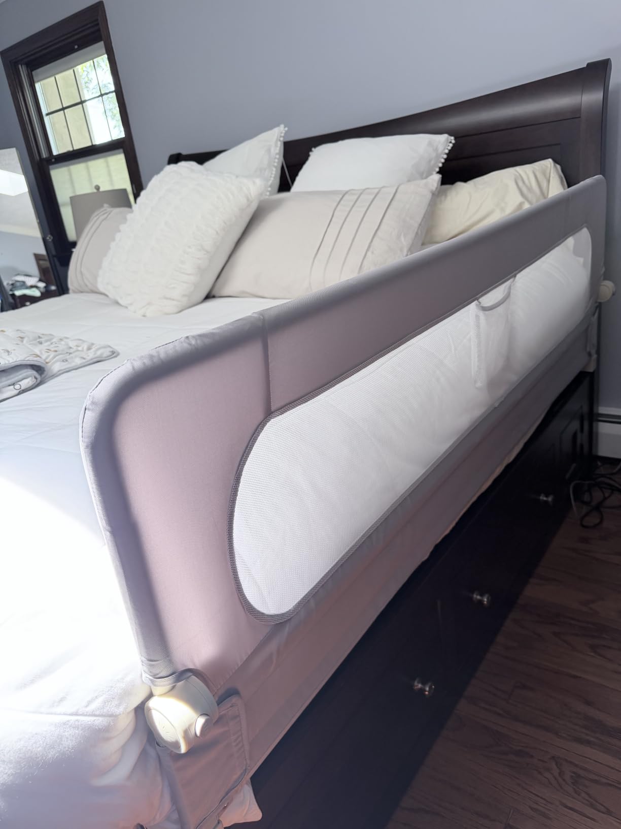 Bed Rail for Toddlers, 71in Foldable Bed Rail for Baby, Baby Bed Rail Guard with Reinforced Carbon Steel Frame&Connectors for Twin Full Queen King Bed customer photo 1