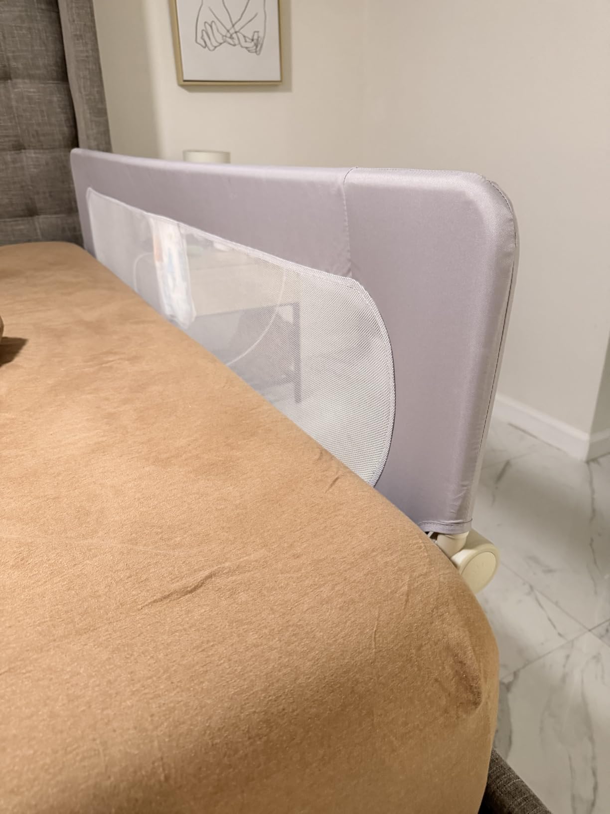 Bed Rail for Toddlers, 71in Foldable Bed Rail for Baby, Baby Bed Rail Guard with Reinforced Carbon Steel Frame&Connectors for Twin Full Queen King Bed customer photo 2