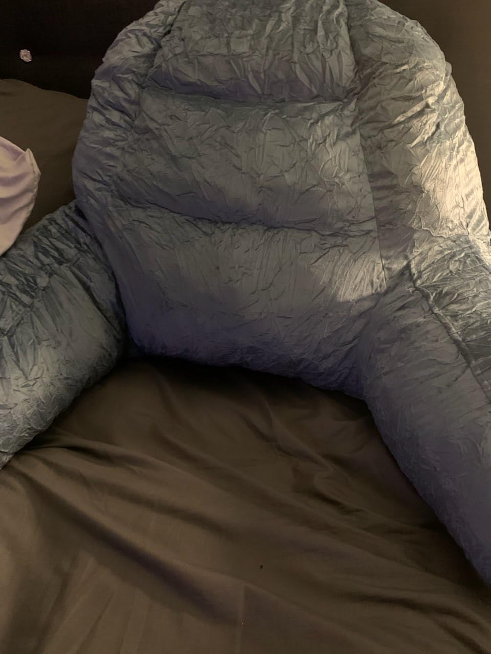 Back Pillow for Bed Sitting Up, Reading Pills for Beds, Bed Pillow for Sitting up, Backrest Pillows with Arms for Adult, Filled with Shredded Memory Foam for Beds, Couch, Floor, Light Grey customer photo 2