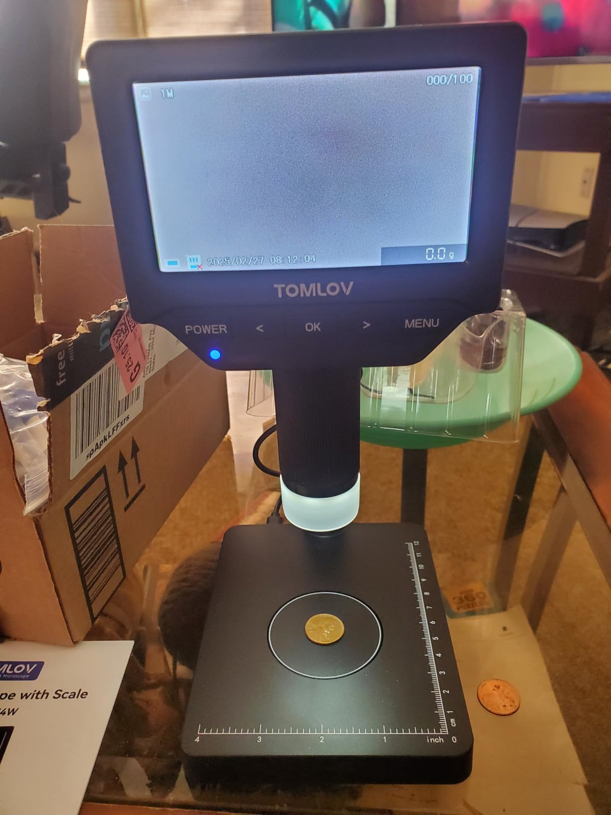 TOMLOV DM4W Max Coin Microscope with Weighing Scale, 7