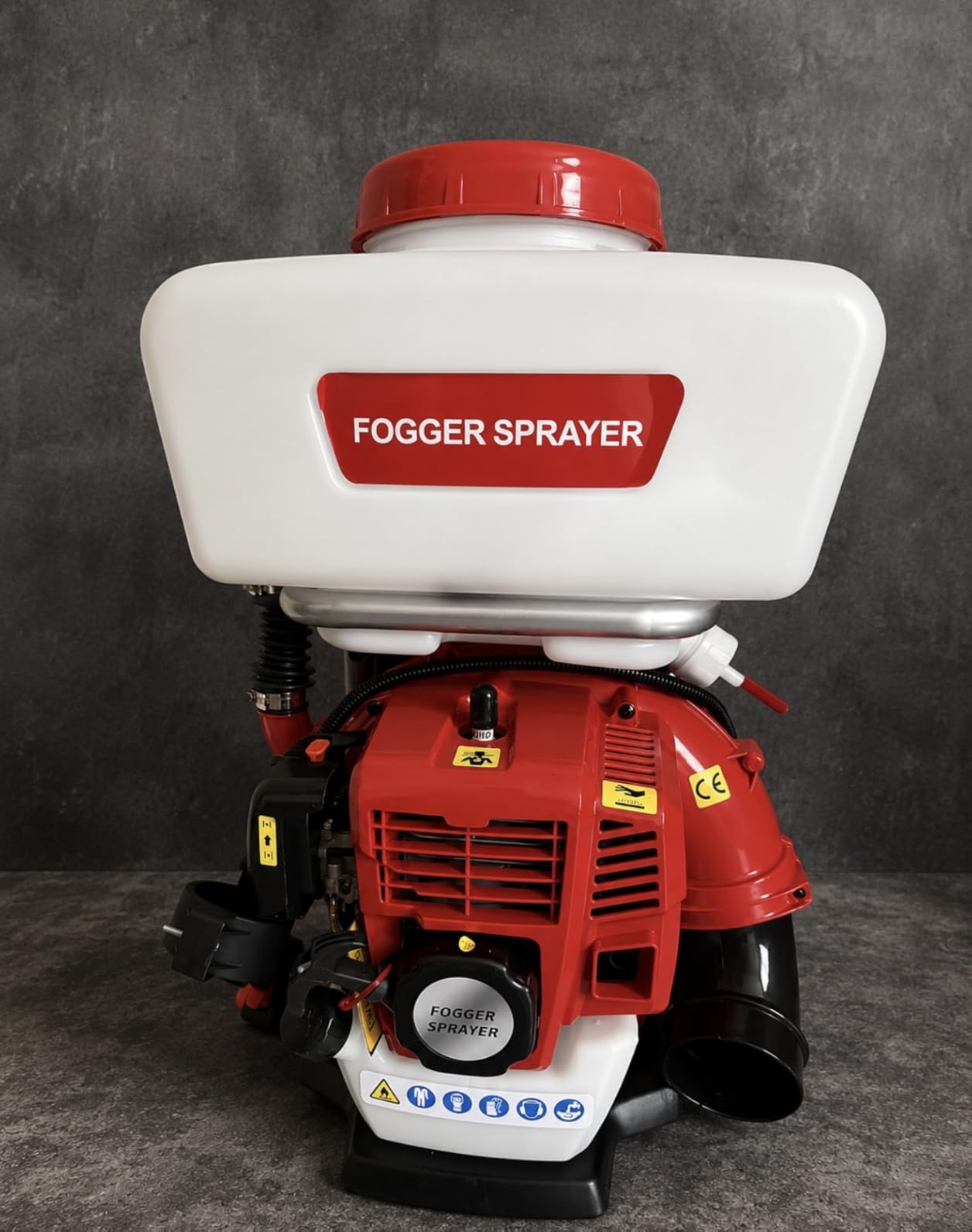 52CC Gas Backpack Sprayer, 3.7 Gallon 2-Stroke 2-in-1 High-Velocity 205 MPH Leaf Blower & Mist Blower - Commercial Yard Fogger and Orchard Duster for Heavy Duty Property Maintenance(Red) customer photo 1