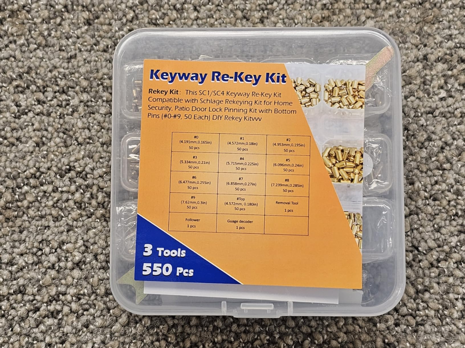 SC1 SC4 Keyway Rekey Kit for Schlage, Upgraded Lock Cylinder Tool Kit - With Master, Bottom & Top Pins, Springs & Locksmith Tools, Complete DIY Lock Rekeying Set for Home Security and Door Locks customer photo 2
