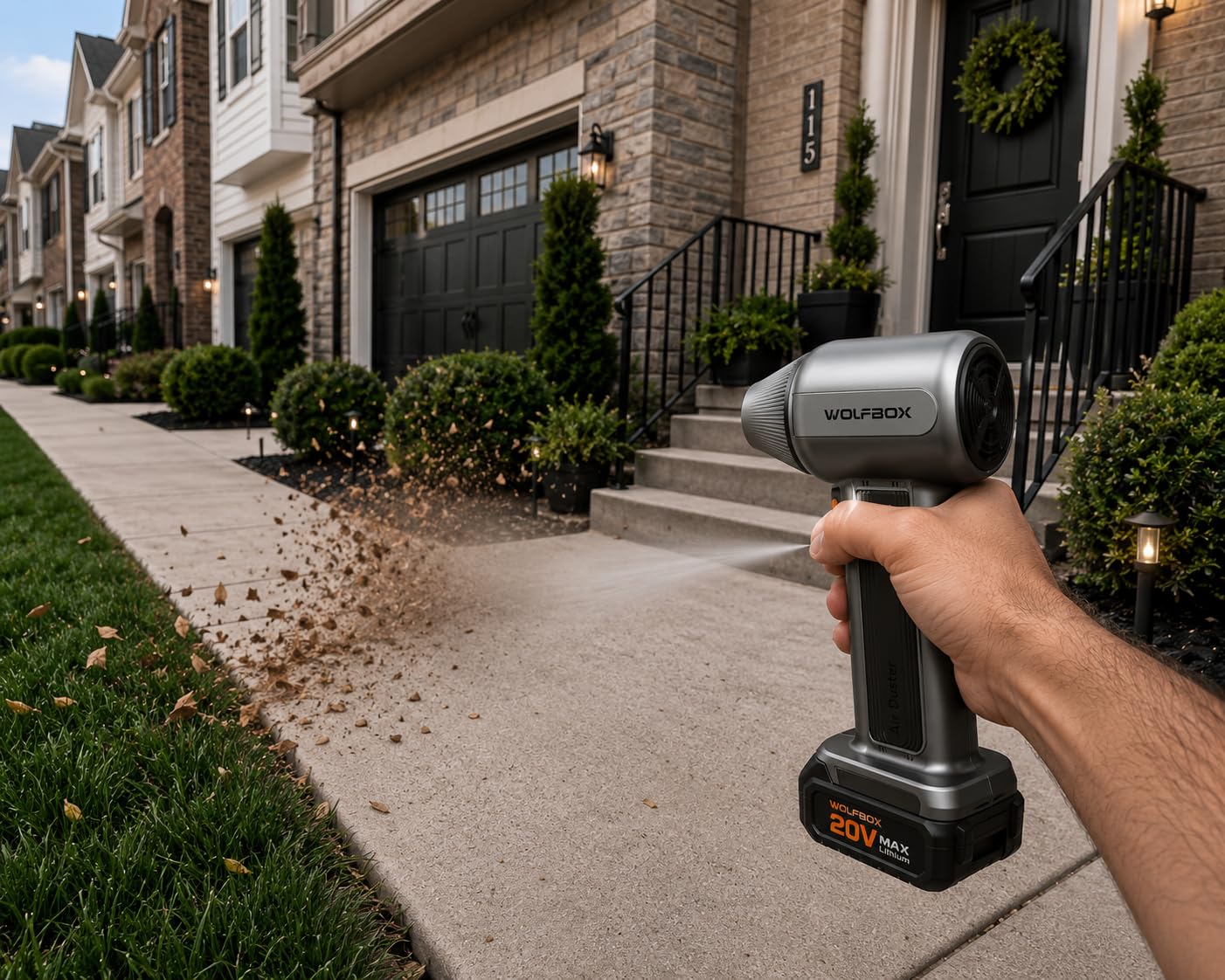 WOLFBOX MF400 Cordless Leaf Blower - Lightweight Jet Blower & Car Dryer | Lightweight Design, Brushless Motor, High-Velocity Airflow, 3 Speed Modes, For Patio, Garage & Car Detailing, Hard Case customer photo 1
