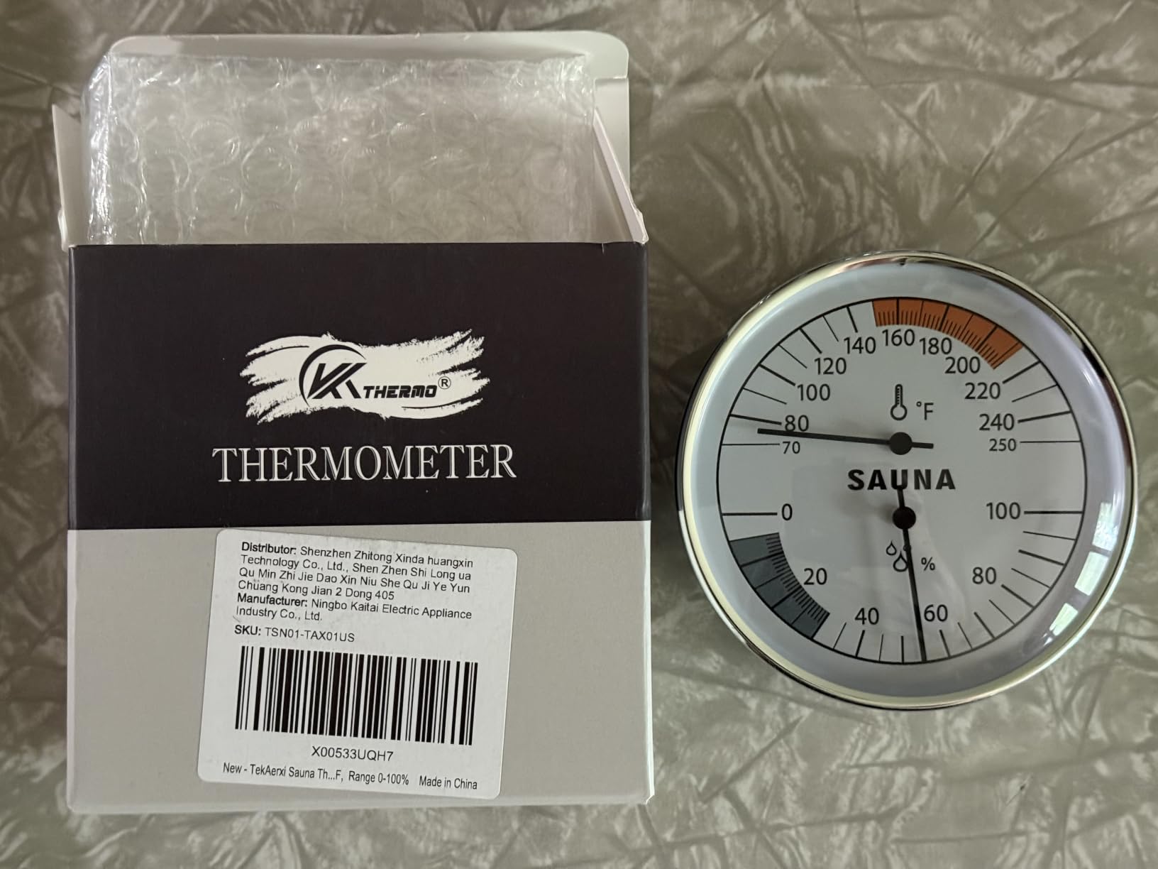 Sauna Thermometer and Hygrometer, Temperature & Humidity Gauge for Sauna Roomsk, Temperature Range 70-250°F - No Batteries Needed customer photo 2