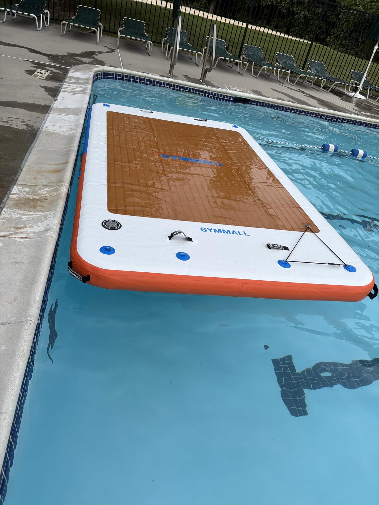 Inflatable Floating Dock, 10Ft Floating Dock for Lakes with Rope Ladder and Non-Slip EVA Platform, Inflatable Dock Floating Platform Island Raft for Boats, Pool, Beach, Ocean customer photo 1