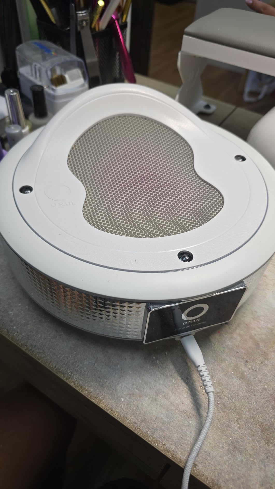 Professional ONAIL Nail Dust Collector - Nail Dust Collector Vacuum for Acrylic Gel Nails, Powerful Nail Vacuum with Reusable Filter and 30 x Disposable Filters, Low Noise Manicure Dust Extractor customer photo 1