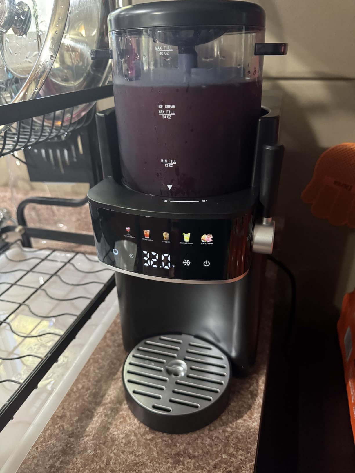 Slushie Machine, Frozen Drink and Ice Cream Machine for Home, Black | Slushy Margarita Frozen Drink Soft Serve Ice Cream Machine, 6 Preset, No Ice Needed, Fast Freeze, Temp Control, Easy to Clean customer photo 1