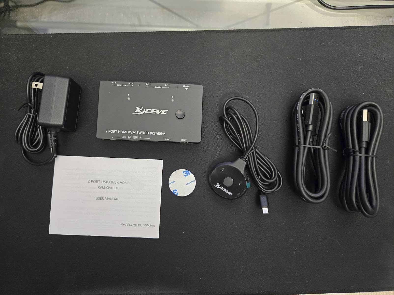 8K@60Hz HDMI Displayport KVM Switch 3 Monitor 2 Computer 4K@144Hz Triple Monitor KVM Switches with USB 3.0 Port, Wired Remote, Power Adapter and USB3.0 Cables (6.6 cm 2 PC 3 Monitor 8K KVM) customer photo 1