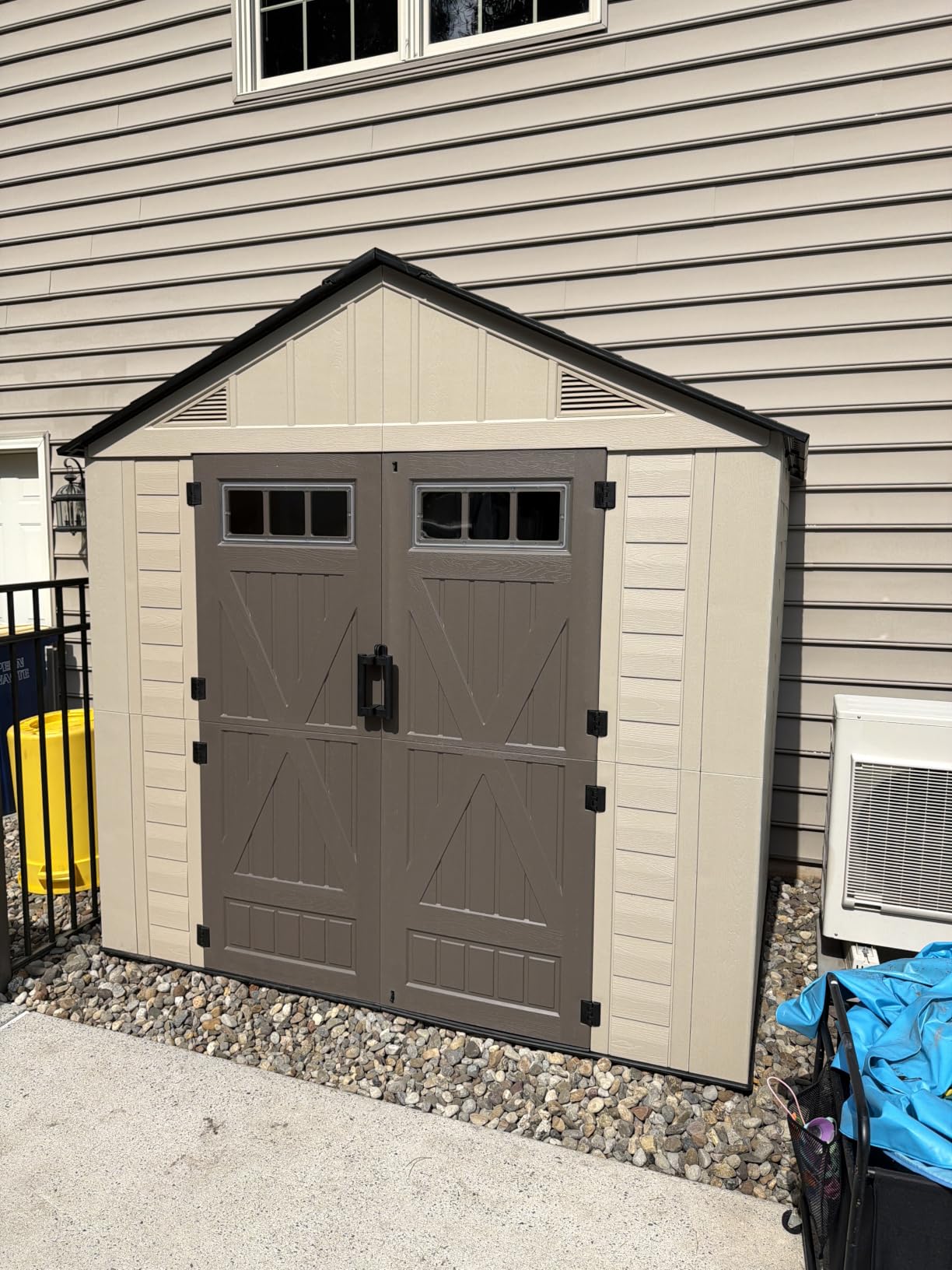 Aoxun 8x6 Ft Outdoor Storage Shed with Floor, Large Resin Outdoor Shed with Lockable Door & Windows, Garden HDPE Sheds for Lawn Tools, Pool Supplies & Bikes customer photo 1