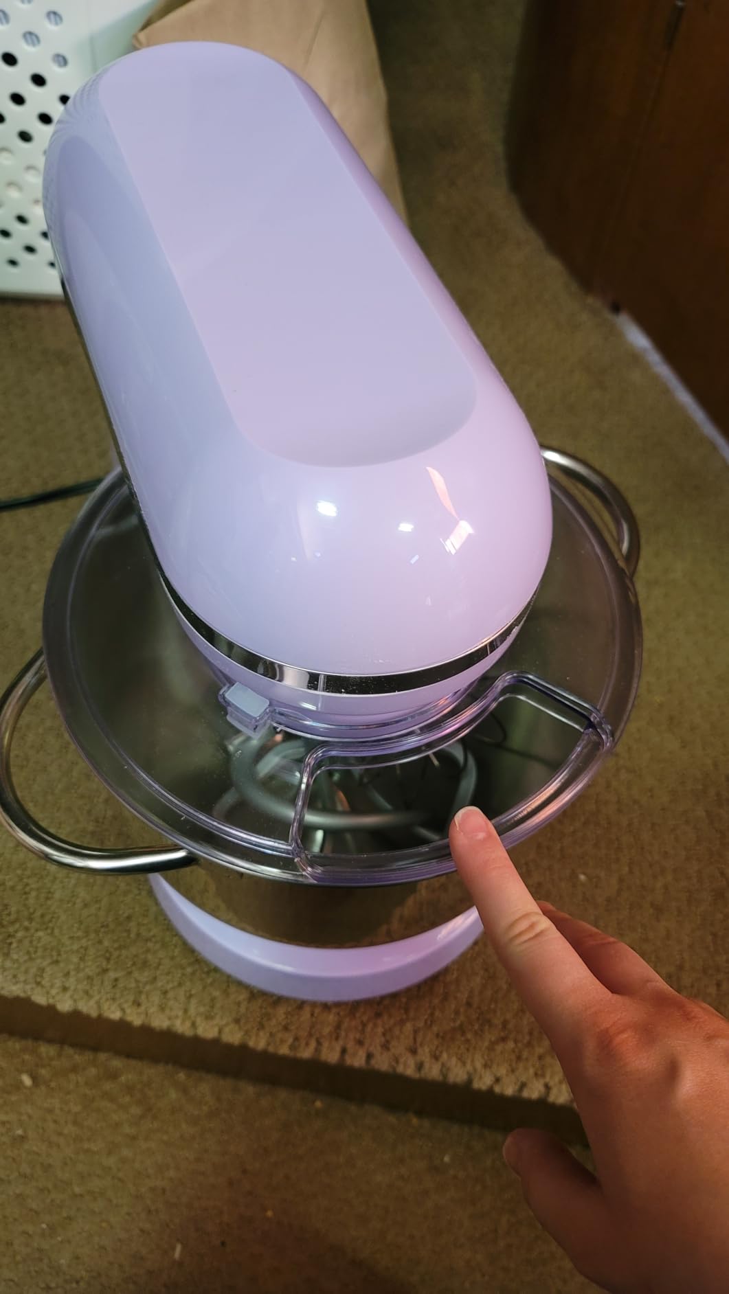 Aucma Stand Mixer, 6.5-QT 660W 6-Speed Tilt-Head Food Mixer, Kitchen Electric Mixer with Dough Hook, Wire Whip & Beater (Royal Blue, 6.5QT) customer photo 1
