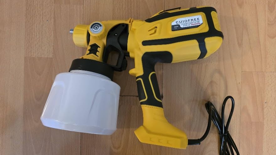 Paint Sprayer for House Painting, 1000W Electric Spray Paint Gun | with 1400ML Container,6 Nozzles,3 Patterns,LED Light,Easy to Clean,for Furniture,Cabinets,Fence,Walls,Door,DIY Projects customer photo 1
