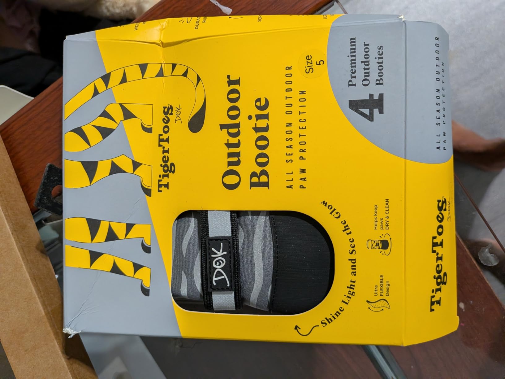 DOK TigerToes Premium Neoprene Dog Booties for Hot Pavement - Grip that Works Even When Twisted - Versatile Paw Protection that Prevents Licking, Slipping, and are Great Booties for Dogs Paws (Size 5) customer photo 1