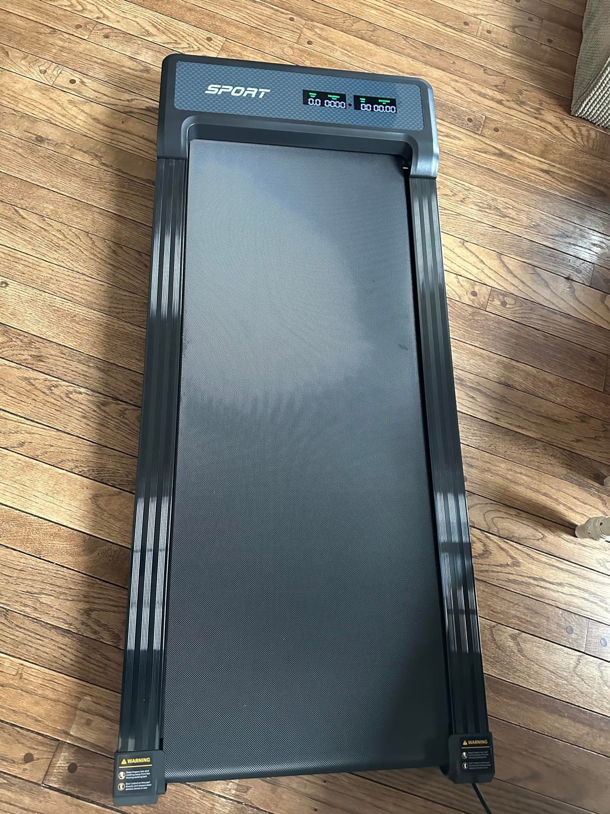 AKLUER Dual Flywheel Manual Treadmill - Foldable Non-Electric for Home/Gym | Durable non-slip belt for comfortable walking/jogging, Smooth resistance with LCD, Soft foam grips, compact foldable design customer photo 2