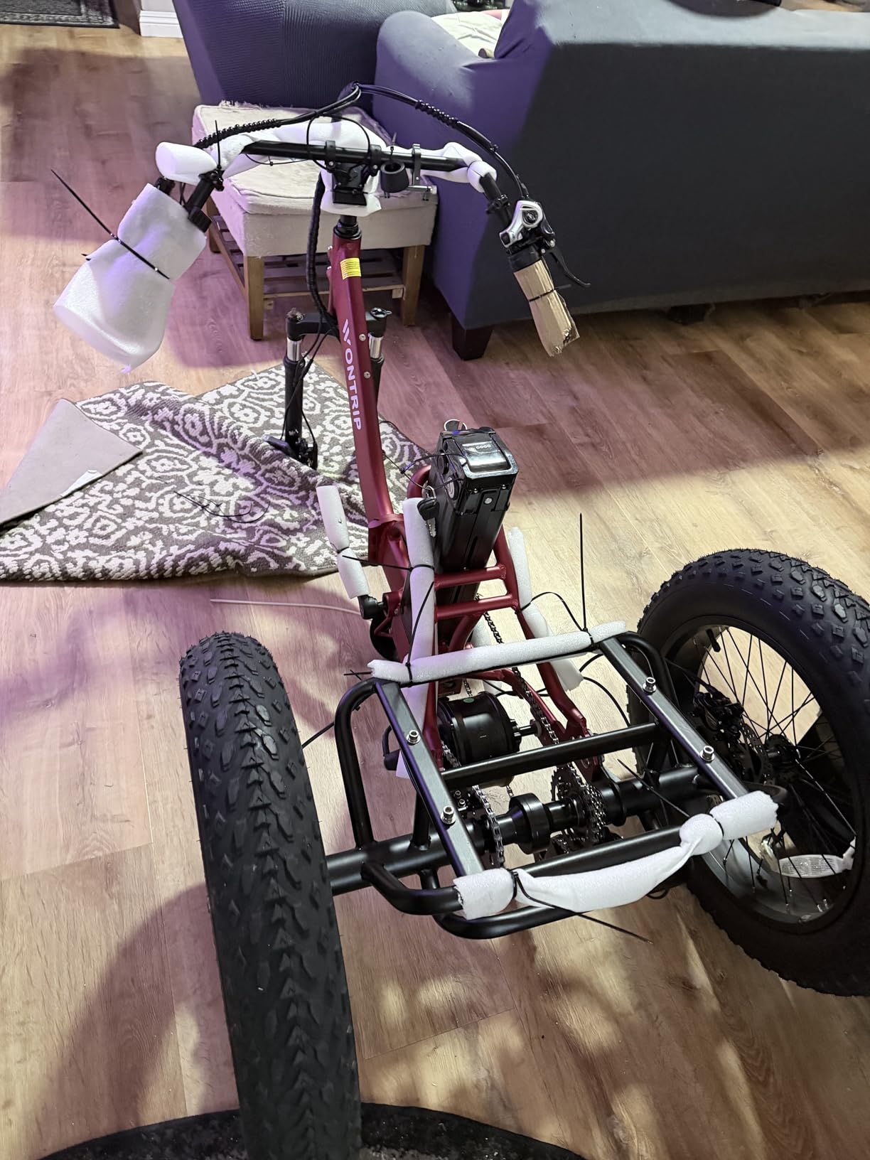 Electric Tricycle for Adults, Foldable 3-Wheel Electric Bike with 1350W Peak Motor, 48V 15.6Ah Removable Battery, 20