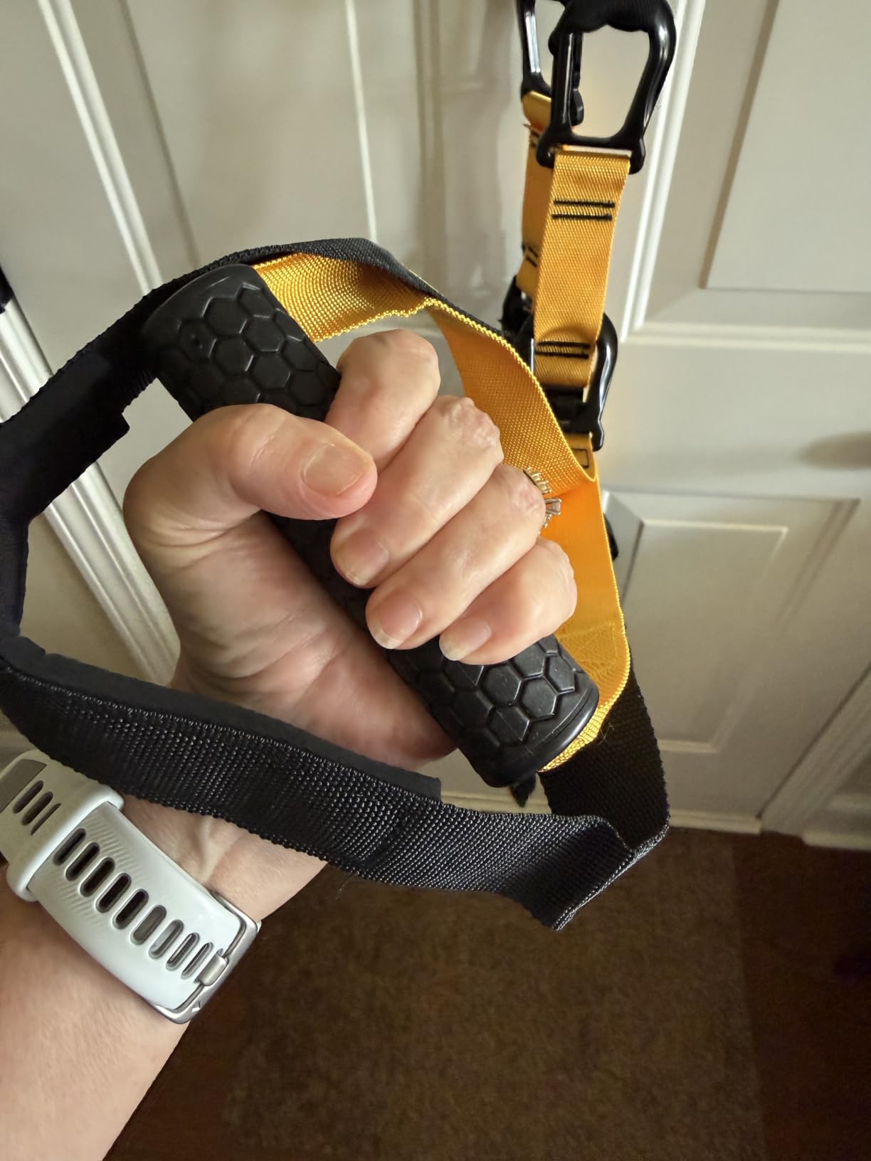 Home Resistance Training Kit, Resistance Trainer Exercise Straps with Handles, Door Anchor and Carrying Bag for Home Gym, Bodyweight Resistance Workout Straps for Full-Body Workout customer photo 2