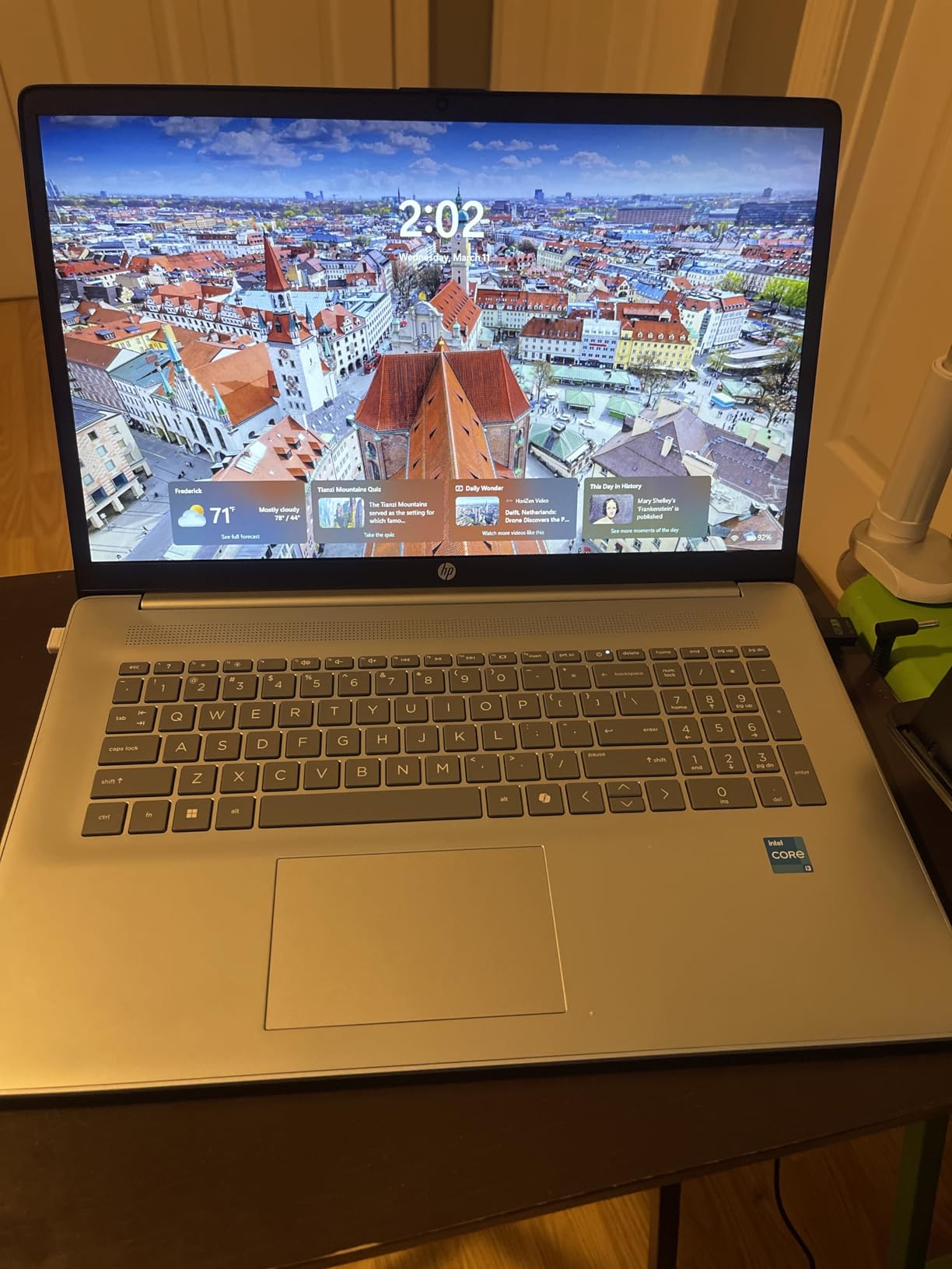 HP 17.3 inch Touchscreen Laptop w/Microsoft 365, 8GB RAM, 128GB UFS | Webcam w/ shutter, Fingerprint Reader, Backlit Keyboard, Microsoft Copilot Key, Intel Quad-Core CPU, Win11, Blue customer photo 1
