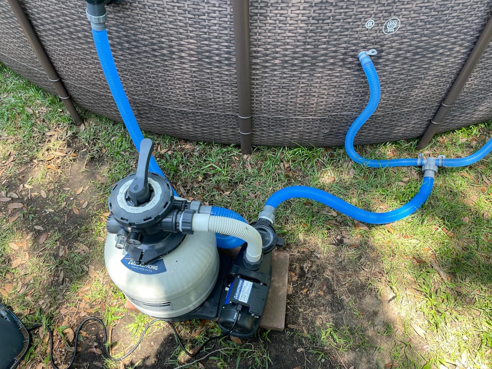 AQUASTRONG 14in Sand Filter Pump for Above Ground Pool with Timer, 2/3 HP Pool Pumps Above Ground 3000 GPH for Pools up to 13000 GAL, Pool Filter with 6-Way Valve, Improved Circulation and Filtration customer photo 1