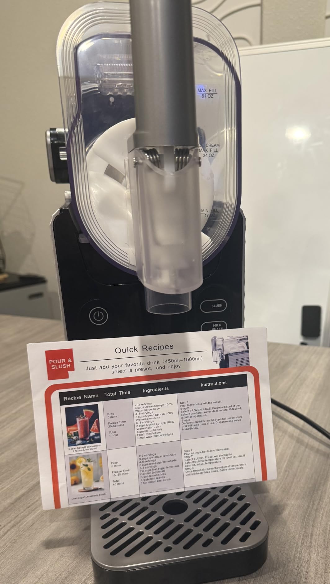 LIFECREEK 88oz Slushie Machine, No-Ice Frozen Drink Maker | One-touch frozen drink maker with 7 presets and auto-clean for slushies, margaritas, milkshakes, and frappes. customer photo 2