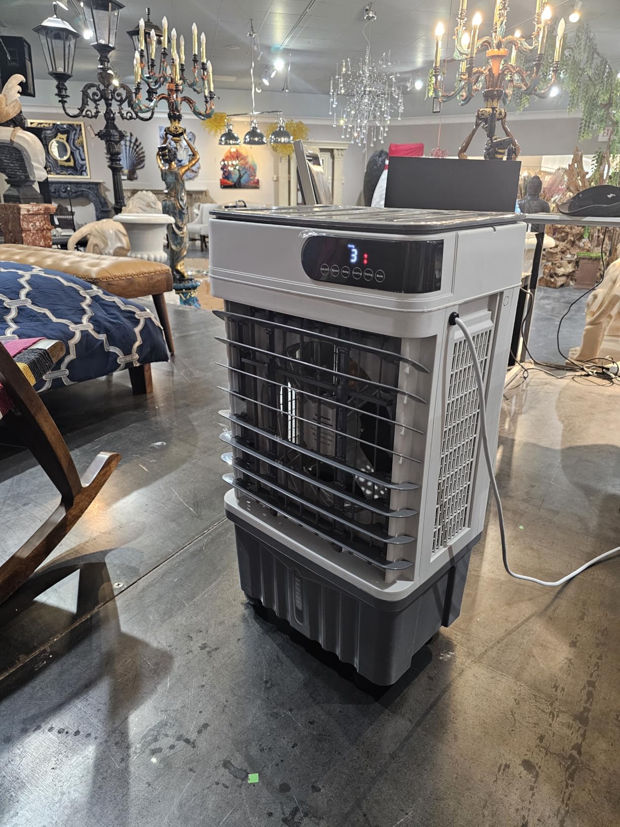 2600CFM Swamp Cooler, 4-IN-1 Evaporative Air Conditioners With 8.5 Gal Water Tank, 4 Ice Packs, Remote, 12H Timer, 120°Oscillation, 36