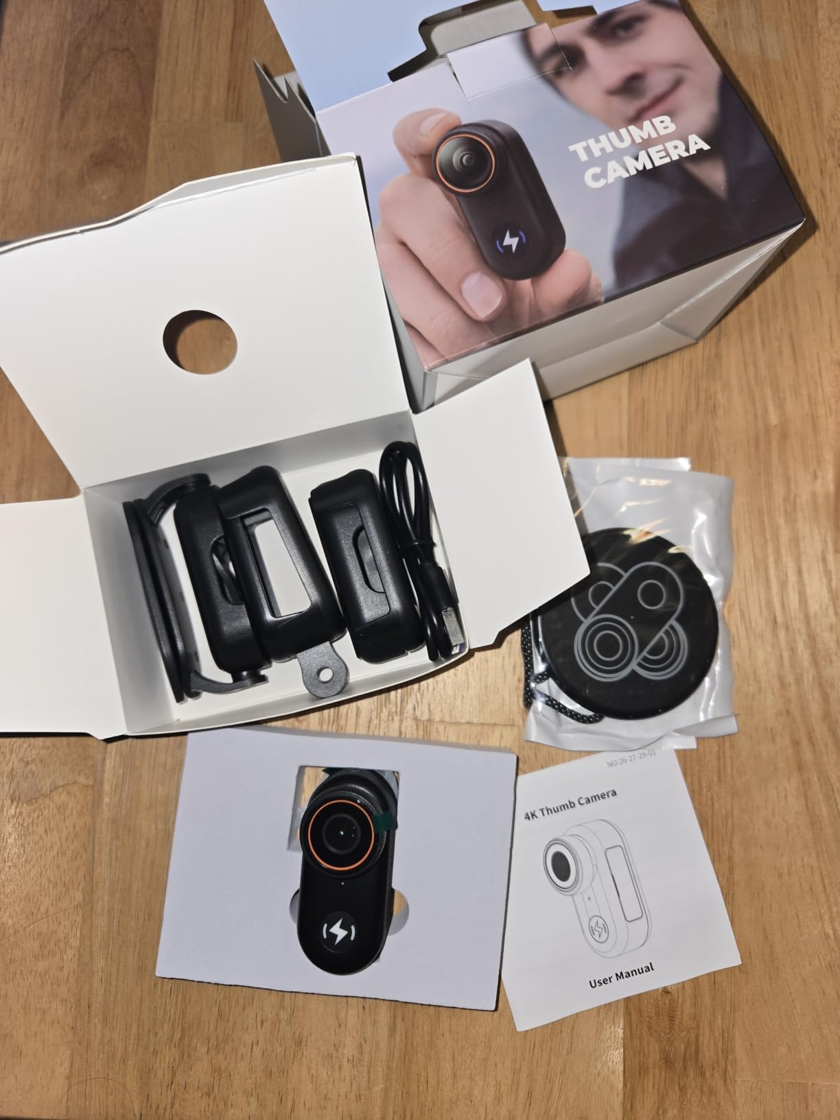 4K Mini Body Camera with 64GB Card, Thumb Action Camera with WiFi, 1.47 inch HD Screen and Magnetic Mount, Wearable POV Camera for Pet Cycling Motorcycle Sports Vlogging customer photo 1